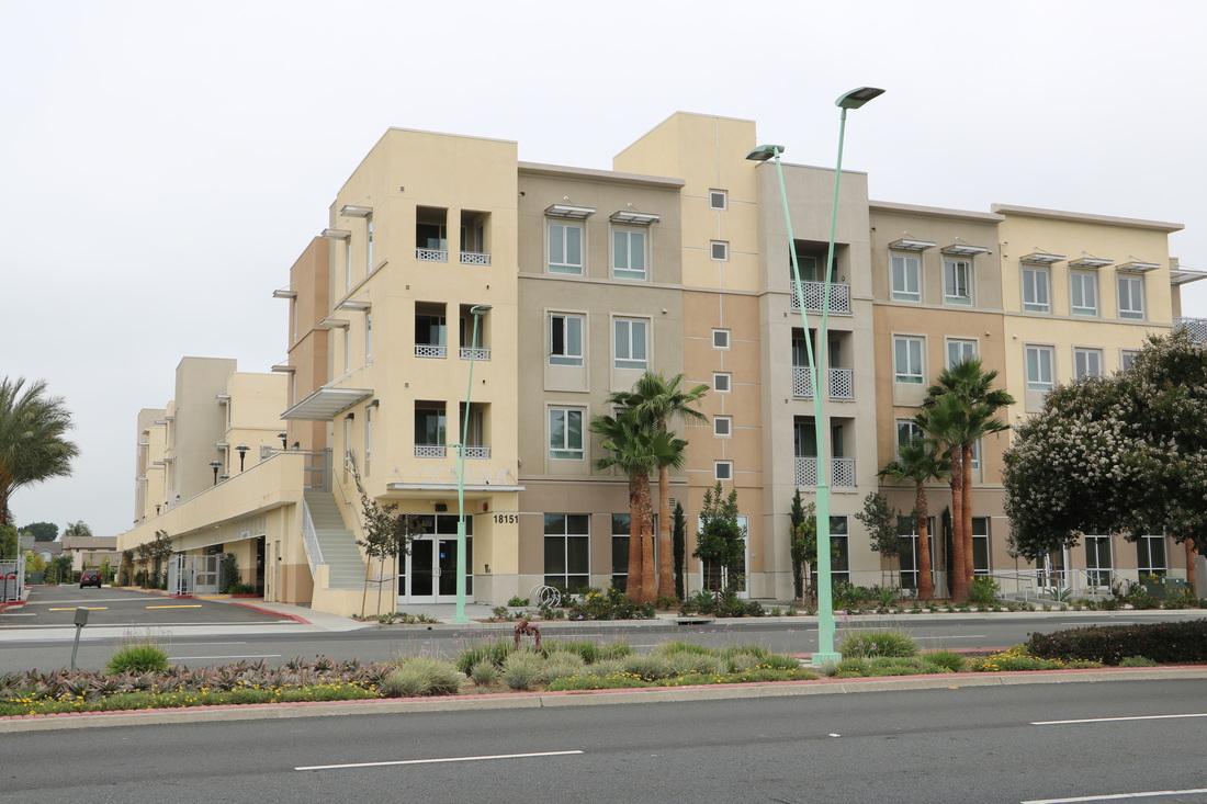 Photo of the completed Oceana Apartment in Huntington Beach